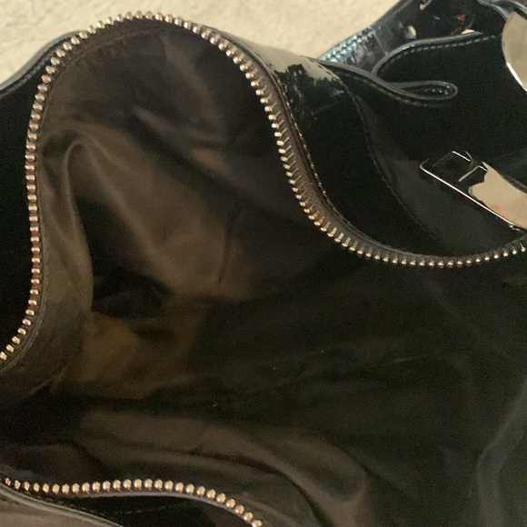 Burberry dark charcoal/ black Biker Beat Medium Hobo bag. Gorgeous. - Picture 6 of 10